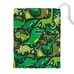 Dino Kawaii Drawstring Pouch (5xl) by Wav3s