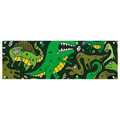 Dino Kawaii Banner And Sign 9  X 3  by Wav3s