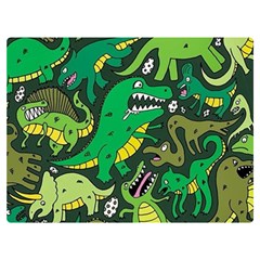 Dino Kawaii Premium Plush Fleece Blanket (extra Small) by Wav3s