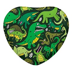 Dino Kawaii Heart Glass Fridge Magnet (4 Pack) by Wav3s