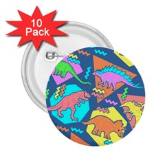 Dinosaur Pattern 2 25  Buttons (10 Pack)  by Wav3s