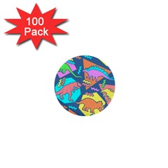 Dinosaur Pattern 1  Mini Buttons (100 Pack)  by Wav3s