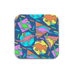 Dinosaur Pattern Rubber Square Coaster (4 Pack) by Wav3s