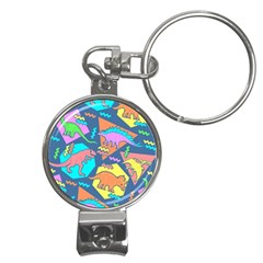 Dinosaur Pattern Nail Clippers Key Chain by Wav3s