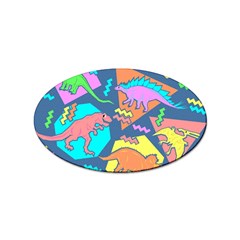 Dinosaur Pattern Sticker (oval)