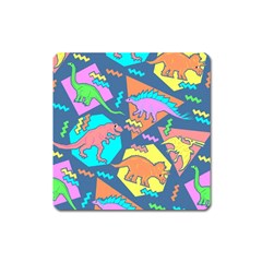 Dinosaur Pattern Square Magnet