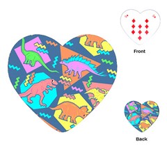 Dinosaur Pattern Playing Cards Single Design (heart)