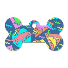 Dinosaur Pattern Dog Tag Bone (one Side) by Wav3s