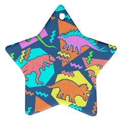 Dinosaur Pattern Star Ornament (two Sides)