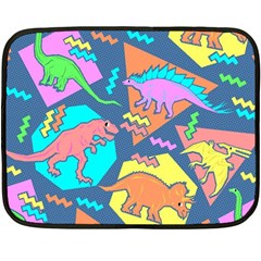 Dinosaur Pattern Fleece Blanket (mini) by Wav3s