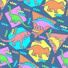 Dinosaur Pattern Play Mat (square) by Wav3s