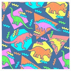 Dinosaur Pattern Wooden Puzzle Square by Wav3s