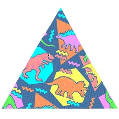 Dinosaur Pattern Wooden Puzzle Triangle by Wav3s