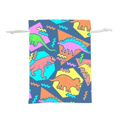 Dinosaur Pattern Lightweight Drawstring Pouch (l) by Wav3s