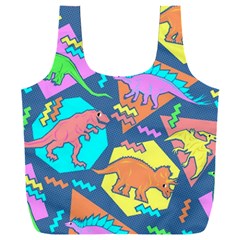 Dinosaur Pattern Full Print Recycle Bag (xxl) by Wav3s