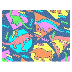 Dinosaur Pattern Two Sides Premium Plush Fleece Blanket (extra Small) by Wav3s