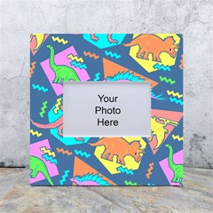 Dinosaur Pattern White Box Photo Frame 4  X 6  by Wav3s