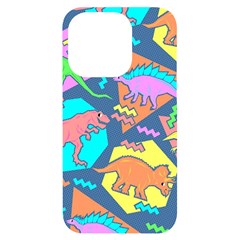 Dinosaur Pattern Iphone 14 Pro Black Uv Print Case