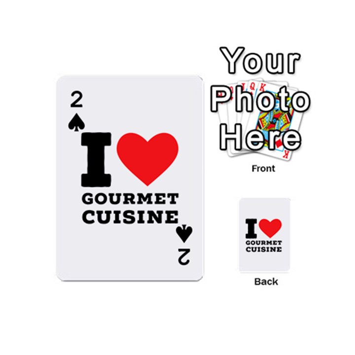 I love gourmet cuisine Playing Cards 54 Designs (Mini)