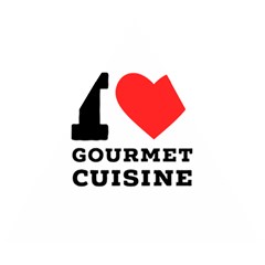 I Love Gourmet Cuisine Wooden Puzzle Triangle by ilovewhateva