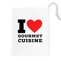 I Love Gourmet Cuisine Drawstring Pouch (4xl) by ilovewhateva