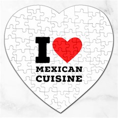 I Love Mexican Cuisine Jigsaw Puzzle (heart) by ilovewhateva