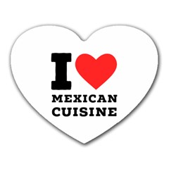 I Love Mexican Cuisine Heart Mousepad by ilovewhateva