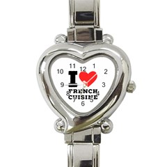 I Love French Cuisine Heart Italian Charm Watch by ilovewhateva