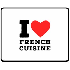 I Love French Cuisine Fleece Blanket (medium) by ilovewhateva