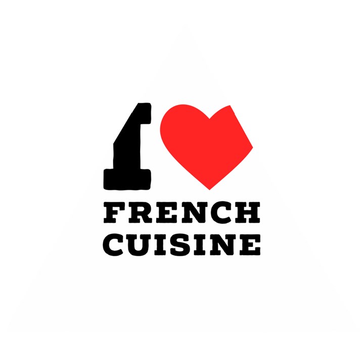 I love French cuisine Wooden Puzzle Triangle