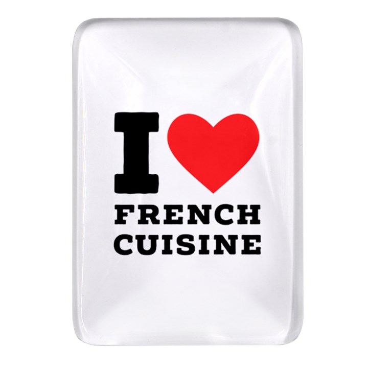 I love French cuisine Rectangular Glass Fridge Magnet (4 pack)