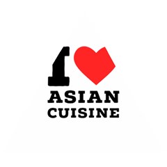 I Love Asian Cuisine Wooden Puzzle Triangle by ilovewhateva