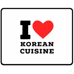 I Love Korean Cuisine Fleece Blanket (medium) by ilovewhateva