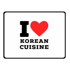 I Love Korean Cuisine Two Sides Fleece Blanket (small) by ilovewhateva