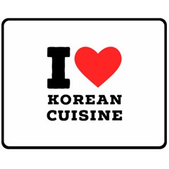 I Love Korean Cuisine Two Sides Fleece Blanket (medium) by ilovewhateva