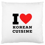 I love Korean cuisine Large Premium Plush Fleece Cushion Case (One Side) Front