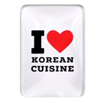 I love Korean cuisine Rectangular Glass Fridge Magnet (4 pack) Front