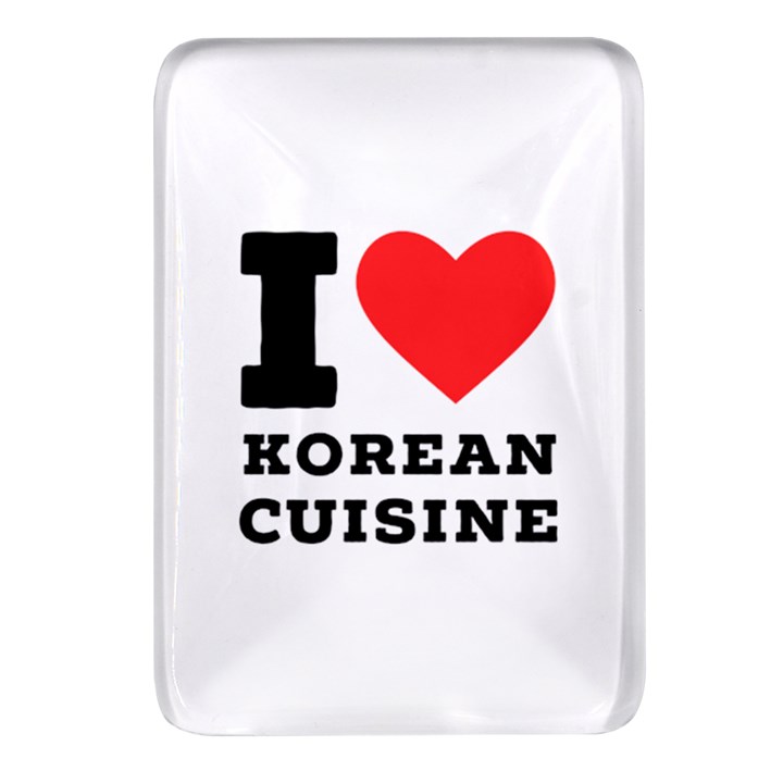 I love Korean cuisine Rectangular Glass Fridge Magnet (4 pack)