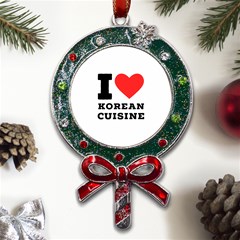 I Love Korean Cuisine Metal X mas Lollipop With Crystal Ornament by ilovewhateva