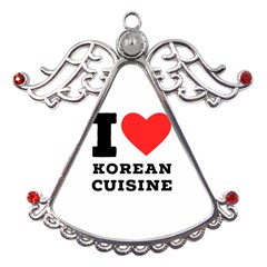 I Love Korean Cuisine Metal Angel With Crystal Ornament by ilovewhateva