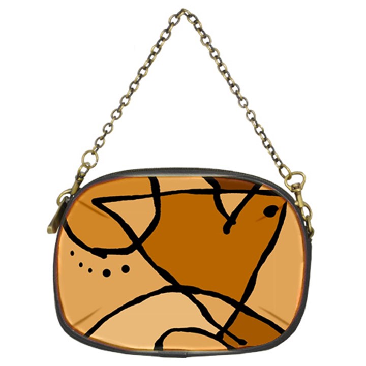 Mazipoodles In The Frame - Brown Chain Purse (Two Sides)