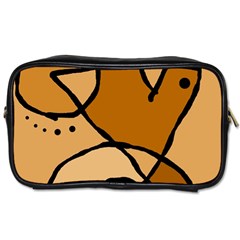 Mazipoodles In The Frame - Brown Toiletries Bag (one Side) by Mazipoodles