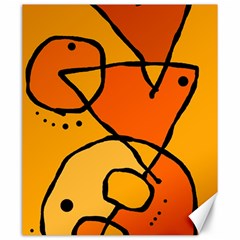 Mazipoodles In The Frame - Orange Canvas 20  X 24  by Mazipoodles