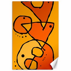 Mazipoodles In The Frame - Orange Canvas 20  X 30  by Mazipoodles