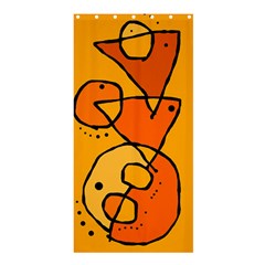 Mazipoodles In The Frame - Orange Shower Curtain 36  X 72  (stall)  by Mazipoodles