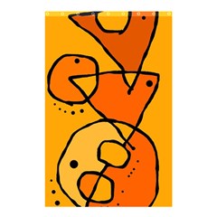 Mazipoodles In The Frame - Orange Shower Curtain 48  X 72  (small)  by Mazipoodles