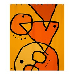 Mazipoodles In The Frame - Orange Shower Curtain 60  X 72  (medium)  by Mazipoodles