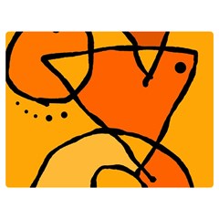 Mazipoodles In The Frame - Orange Premium Plush Fleece Blanket (extra Small) by Mazipoodles