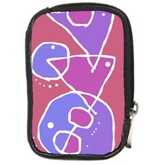 Mazipoodles In The Frame  - Pink Purple Compact Camera Leather Case by Mazipoodles