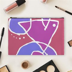 Mazipoodles In The Frame  - Pink Purple Cosmetic Bag (large) by Mazipoodles